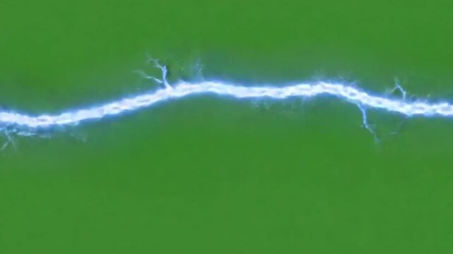Electric Bolt in the Sky: A vivid bolt of electricity streaks across the vibrant green expanse, illuminating the power and raw energy of nature.