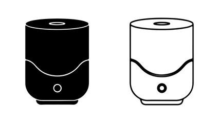 Smart speaker icons with transparent background