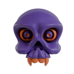 Halloween icon Skull 3D
