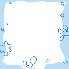 Fototapeta premium Blue Frame Splash Abstract Background