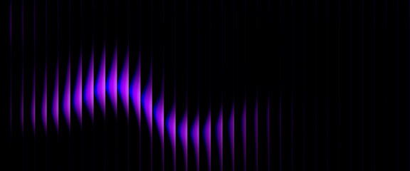 Glowing neon waves form vibrant circular gradient with fractal glass effect and blending purple cyan colors. Futuristic and dreamy background with wave effect adds fluid movement and dynamic depth