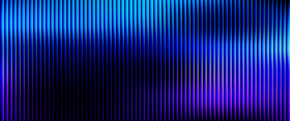 Futuristic neon gradient pattern with vertical glowing lines blending smooth and radiant colors. Minimalistic abstract dark background perfect for creative digital tech designs. Vector illustration