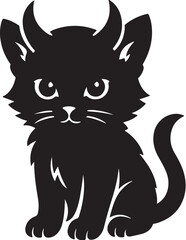 kitten_devil_horns_vector.eps