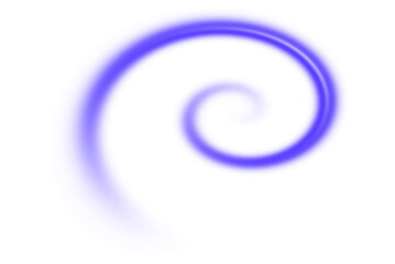 Glowing purple spiral light trail with a dynamic energy vortex motion effect on a Transparent Background