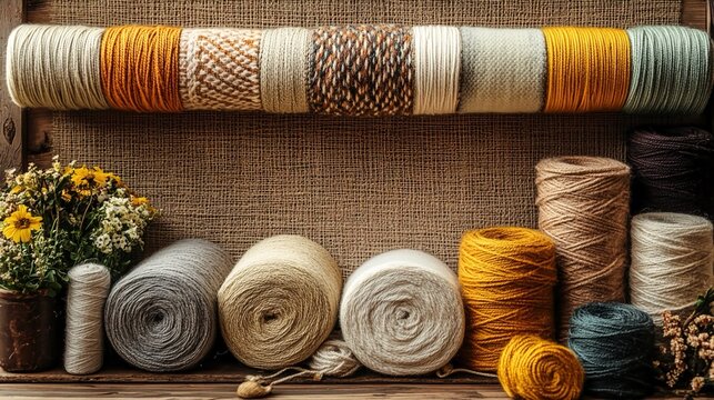 Sustainable Art Techniques for Fiber Arts, Isolated on Transparent Background