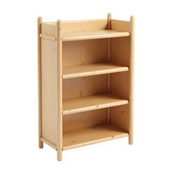Empty wooden bamboo shoe rack with a compact design isolated on transparent background