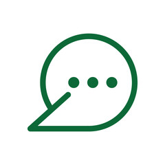 Bubble chat icon design template isolated
