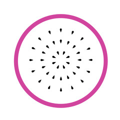 Dragon Fruit Flat Illustration Food