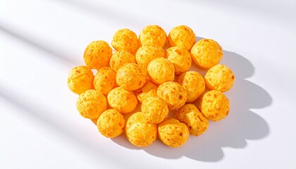 Fototapeta premium corn snacks balls isolated on white background