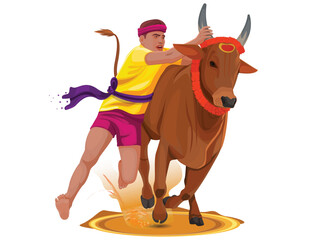 Jallikattu Festival Traditional Bull Taming Sport of Tamil Nadu, Traditional Event in Tamil Nadu India