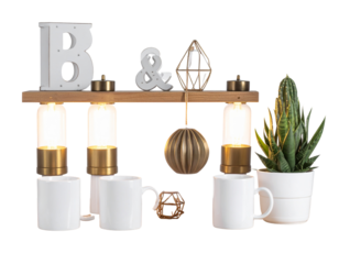 Minimal Home Essentials Collection – Stylish Mugs, Lamps, and Decorative Pieces PNG