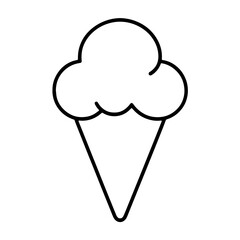 PNG Minimalist ice cream cone illustration.
