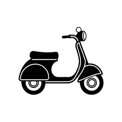 Illustration of a black flashlight on transparent background silhouette