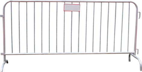 Metal fence on transparent background