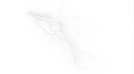 Dynamic lightning effect overlaid on a transparent background in PNG format. Perfect for adding electric energy to any design project.