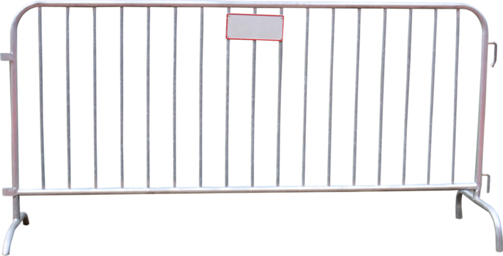 Metal fence on transparent background