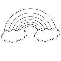 rainbow doodle for illustration