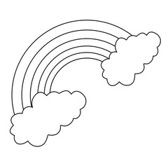 rainbow doodle for illustration