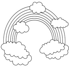 rainbow doodle for illustration
