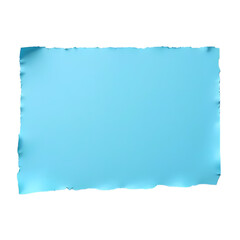 Obraz premium Torn piece of blank blue paper isolated on transparent background