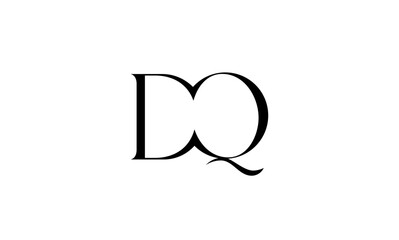 Obraz premium DQ initial letters logo or DQ monogram logo