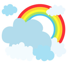 rainbow doodle for illustration