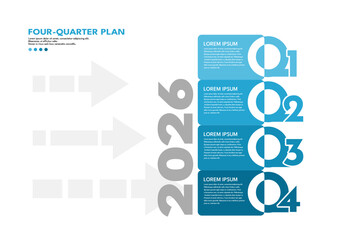 Four Quarter Plan 2026 Business Infographic Template