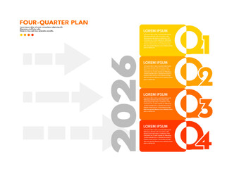 Four Quarter Plan 2026 Business Infographic Template