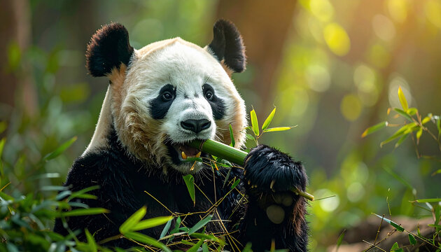 Giant Panda Eating Bamboo