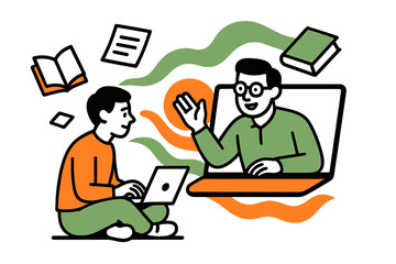 Minimal Tropical Icon. Minimal coconut palm icon. A single palm simplified into clean geometry, coconuts drawn as floating circles, abstract sun disk behind.