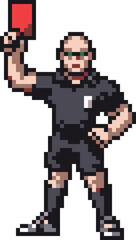 Fototapeta premium Angry Referee Raising Red Card