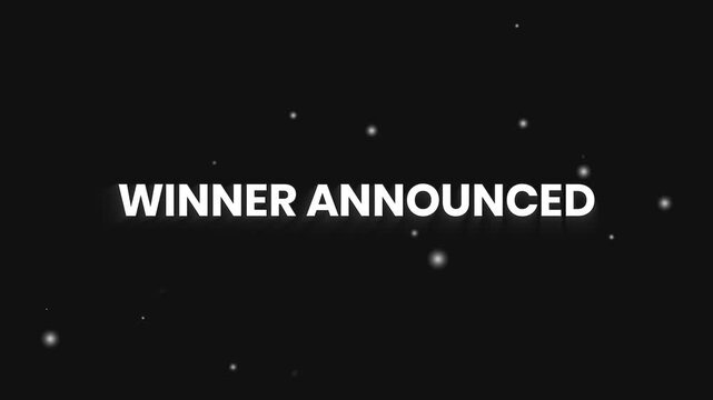 Winner Announced Clean Elegant Text Reveal Animation 4K &ndash; Celebration and Award Reveal Video