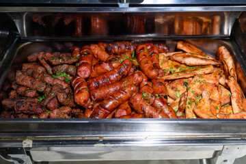 Mixed grill on a plate
