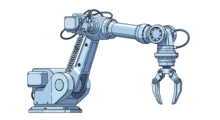 A robotic arm performing a precise task in an industrial setting.