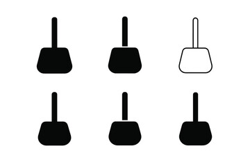 Naklejka premium Logo Variations Grid. toilet brush base. Set Logo of toilet brush base: Weighted anti-tip marble holder. harmonious logo variations of the same emblematic