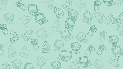 Educational Background with Science and Technology Elements in Green.