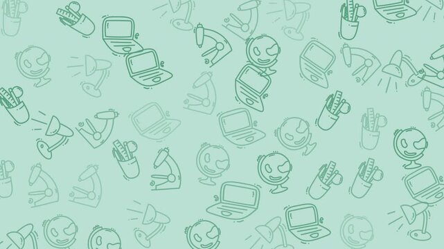 Educational Background with Science and Technology Elements in Green.