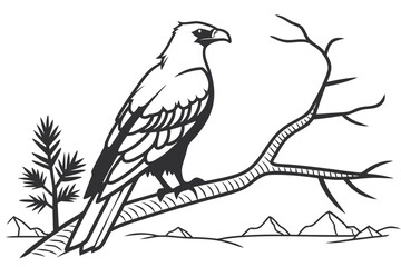 Jumping Whale/Dolphin and Seaweed Silhouette Vector - Duotone Graphic