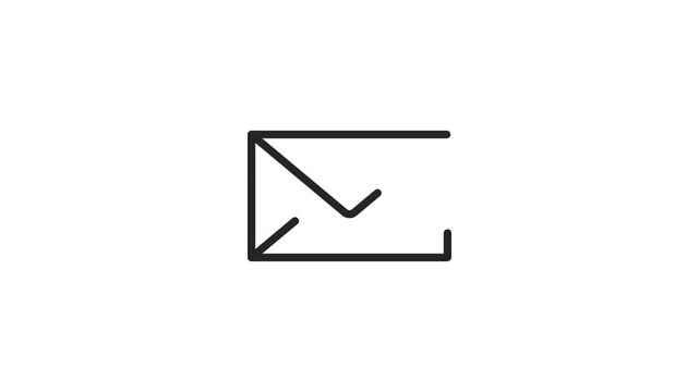 mail envelope icon animated video design