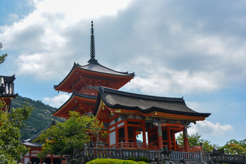 Fototapeta premium Japnese temple Kiyomizu at Kyoto, a UNESCO World Heritage Site