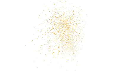 無数の金の星が乱舞するイラスト：背景透過