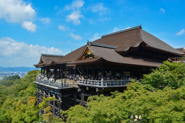 Fototapeta premium Japnese temple Kiyomizu at Kyoto, a UNESCO World Heritage Site