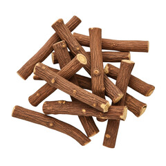 Pile of natural brown licorice root sticks image