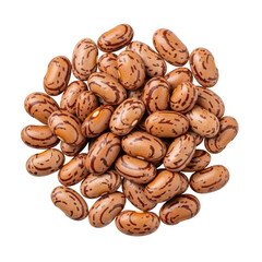 Pile of pinto beans with brown stripes food ingredient