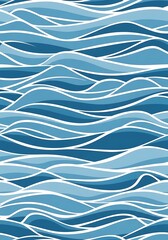 Fototapeta premium Abstract Ocean Waves Pattern.