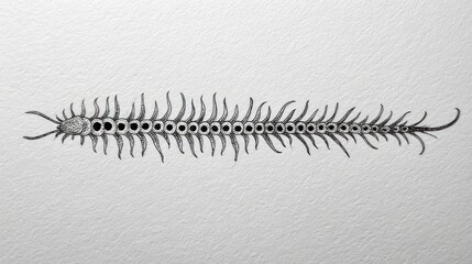 Obraz premium Drawing of centipede