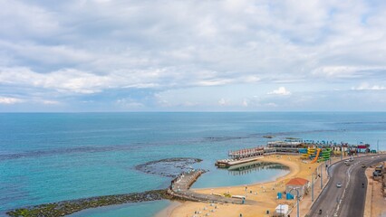 Alexandria-Egypt Jan 22, 2025: eastern of Alexandria city. Sand shore located in asafra district.