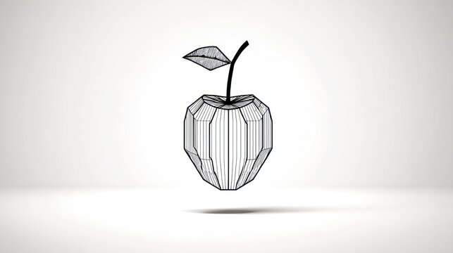 Geometric apple illustration