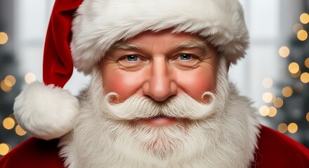 Santa Claus Portrait with Christmas Cheer.