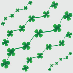 St Patricks Day Shamrock Green Pattern Illustration